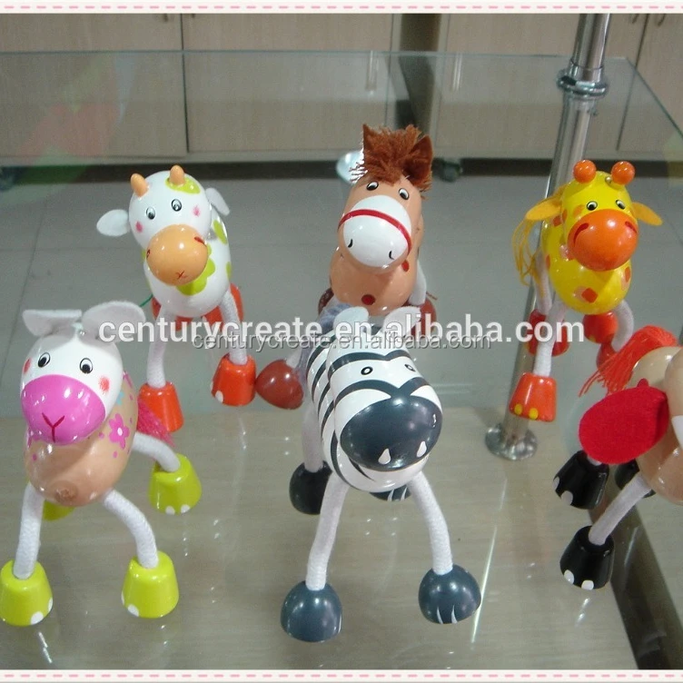 
Limb activity Wooden animals string doll wire puppets toys 