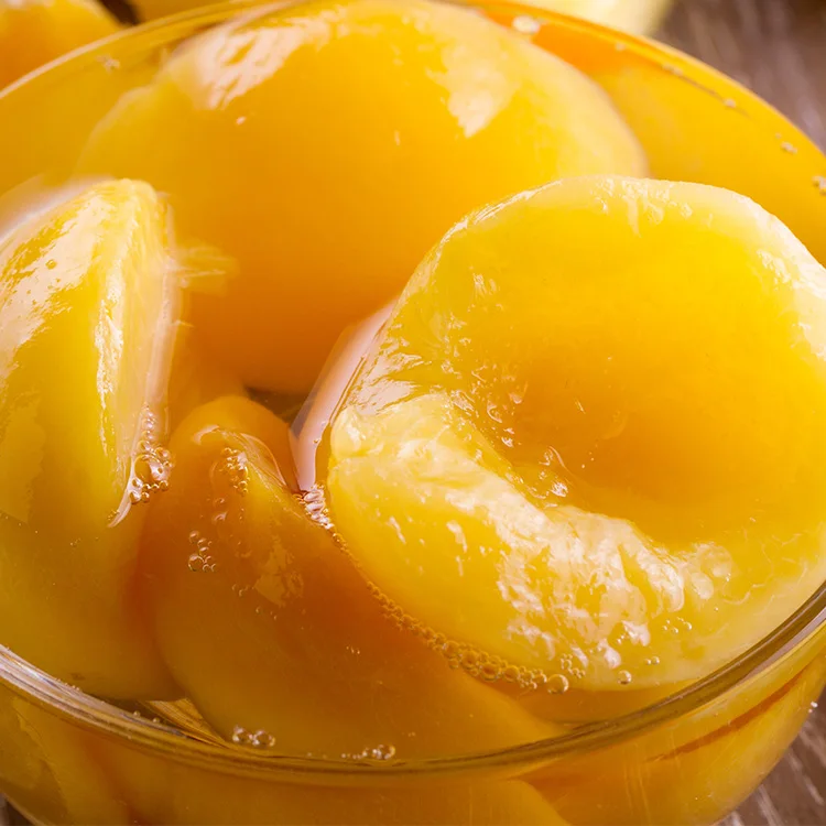 Fresh Bulk Canned Yellow Peach Fruit in Light Syrup 15 oz / 425ml tins