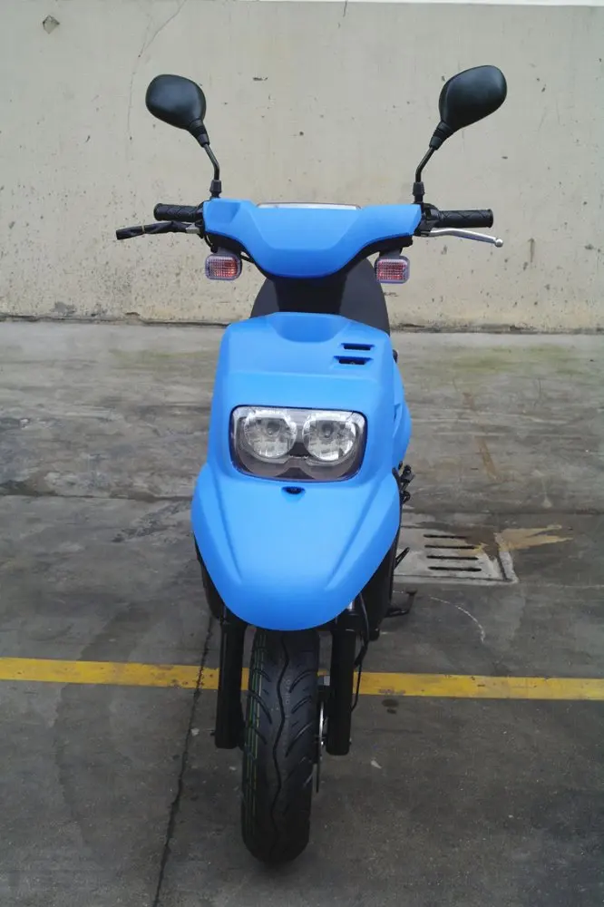 Chinese new 50cc 2stroke gasoline matte blue scooter