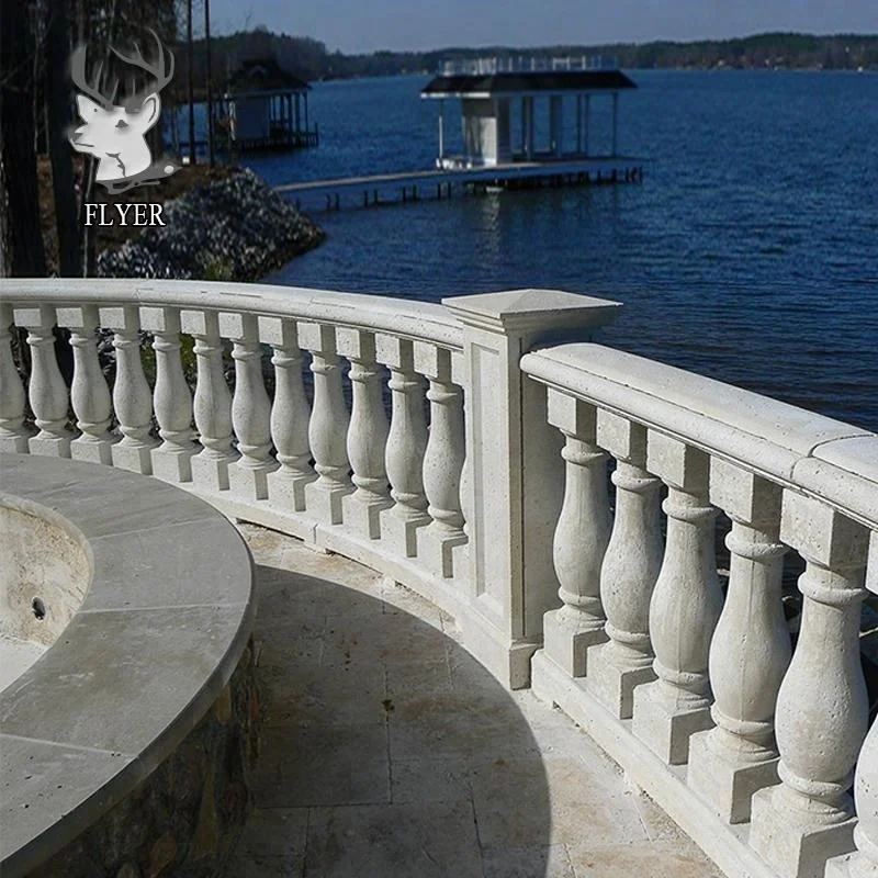 Hot Sale Balustrade Handrail Balcony Railing Nature Yellow Stone Stair Railing for Sale