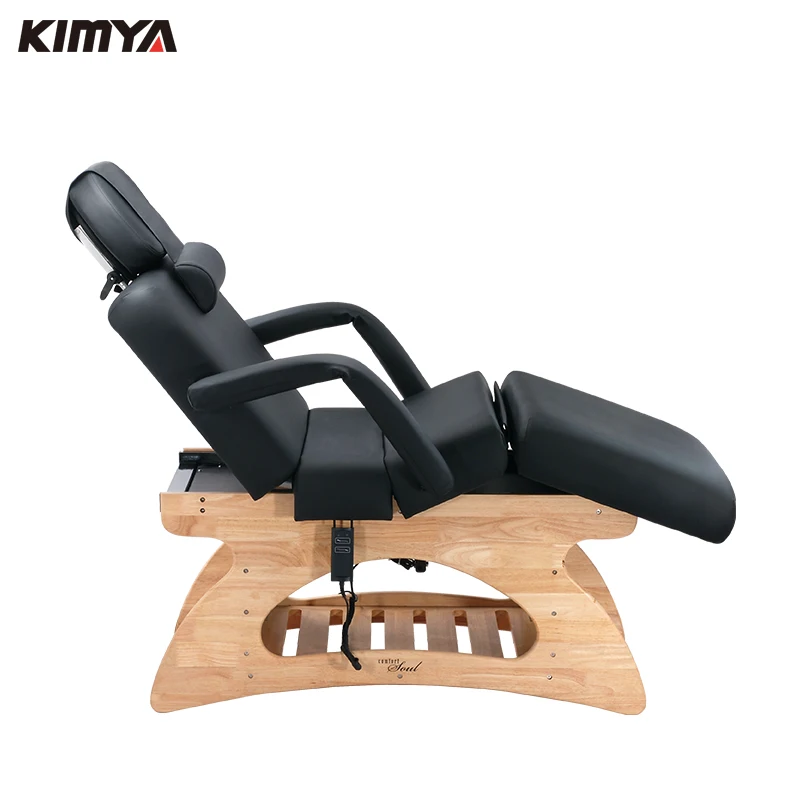 korea korean thai modern multifunction 2 motor wood reclining electric beauty table spa chair massage bed