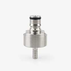 Stainless Steel Carbonation Cap and Line Cleaning Ball Lock for Homebrew Beer