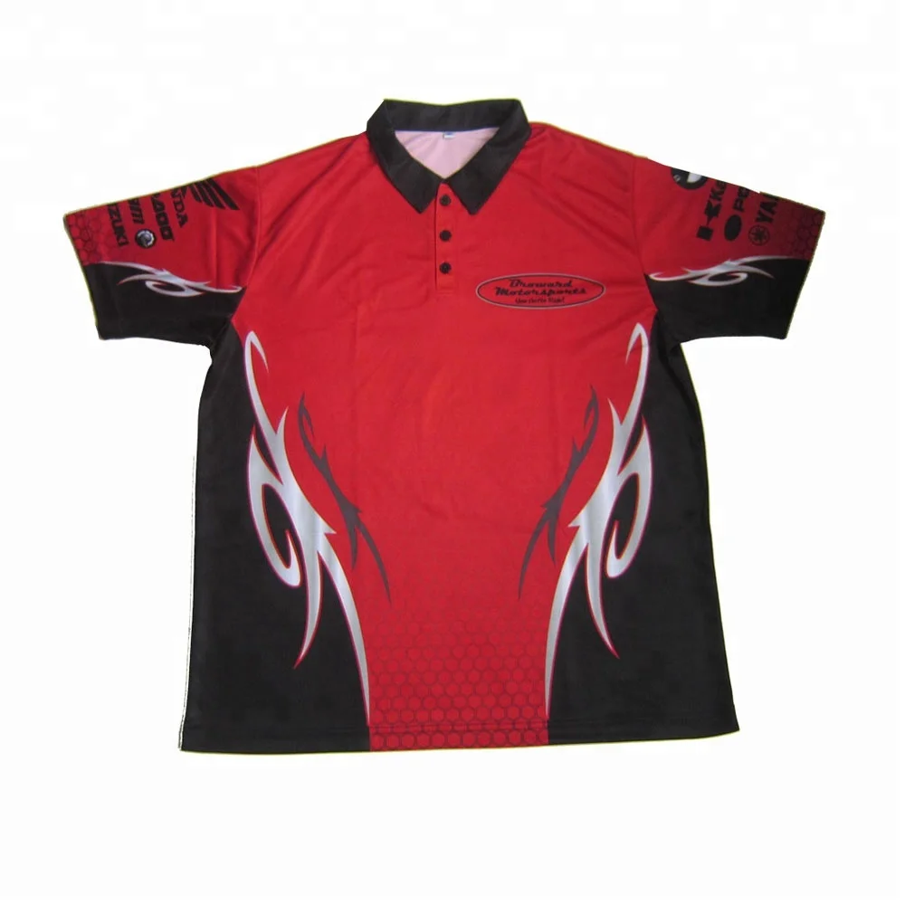 
sublimated archery shooter shirt sports archery polo shirt for club blue design 
