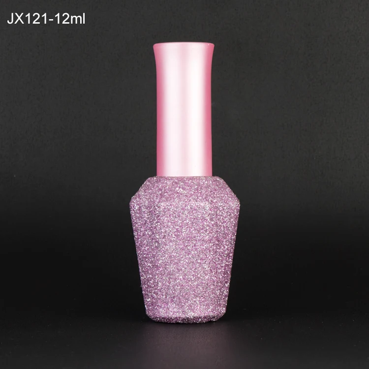 9ml design your own pink heart shape color coated cute gel nail polish bottle