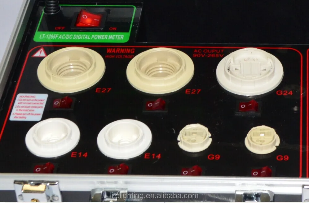 Digital led light show case multi-funtion power meter led testing device