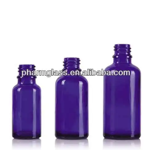 Dropper glass bottle in amber/blue/green/flint color