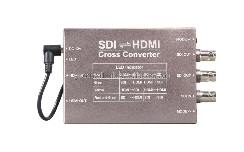Factory Direct Supply Broadcast Grade Mini Portable SDI HDMI Cross Converter with F970 Battery Plate