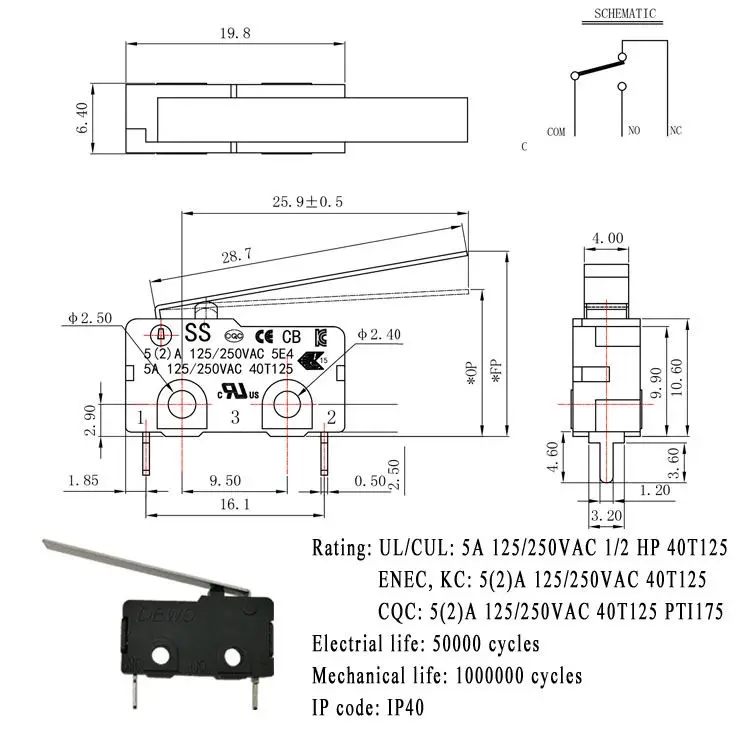 ip67 mechanical timer kw2 0.1a t150 5e4 micro switch