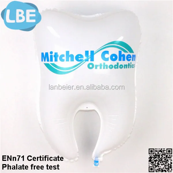 custom mylar balloon shape tooth shape