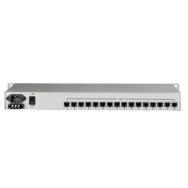 16 ch e1 to 4 port 100/1000M ethernet converter