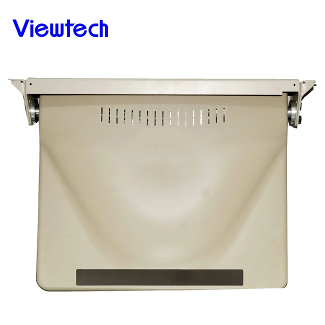 Super hot sale 17inch motorized bus flip down monitor DC12V 24V caravan van tv auto screen car lcd  foldable media player screen