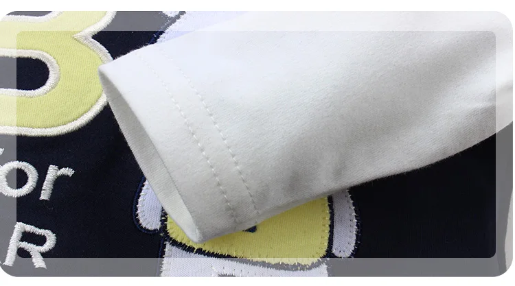 
2018 Wholesale Long Sleeves Nweborn T-Shirt 100% Cotton Spring Lovely Baby Boy Shirt with Animal Bear Pattern 