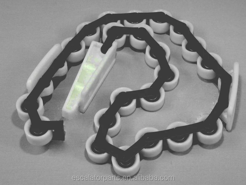 
22 Rollers Escalator Handrail Newel Roller Chain NYLON FRAME for KONE, O&K 