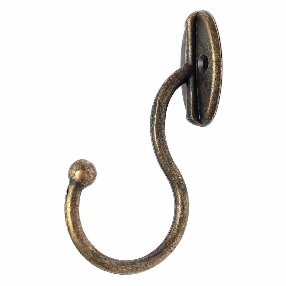 10-Pack Rustic Vintage Wall Mount Screw In Coat Clothes Towel Robe Hat Key Bag Holder Hange Hook