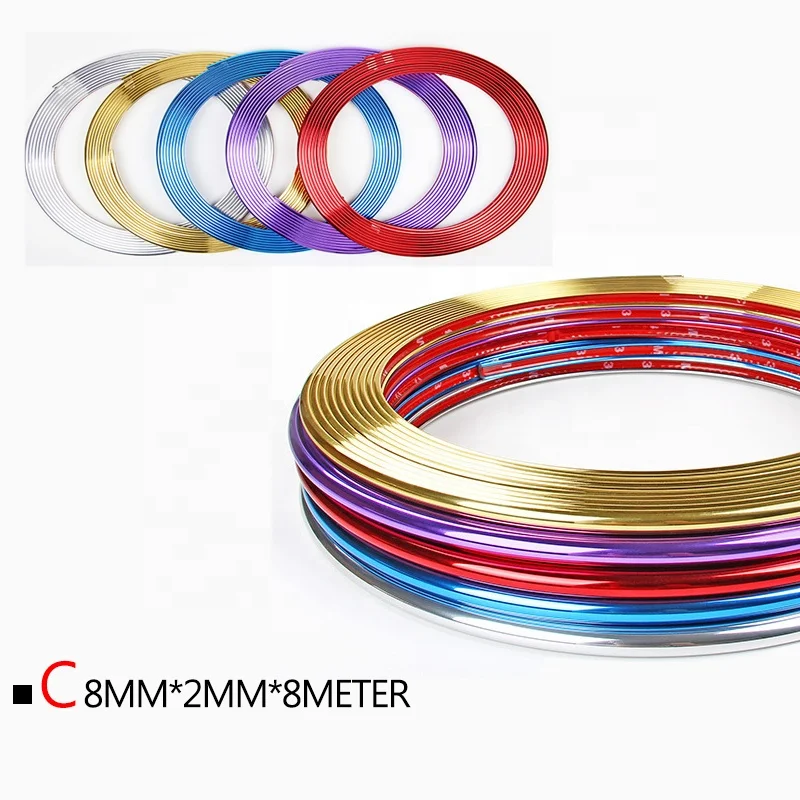 Color Rim Protector Ring Car Wheel Hub Rims Strips, Rubber Protective Strips