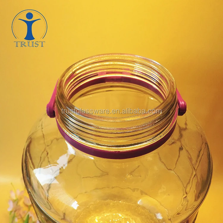 2016 New Design Factory Directly Selling Storage Cans 5 Liter Glass Jars With Tap