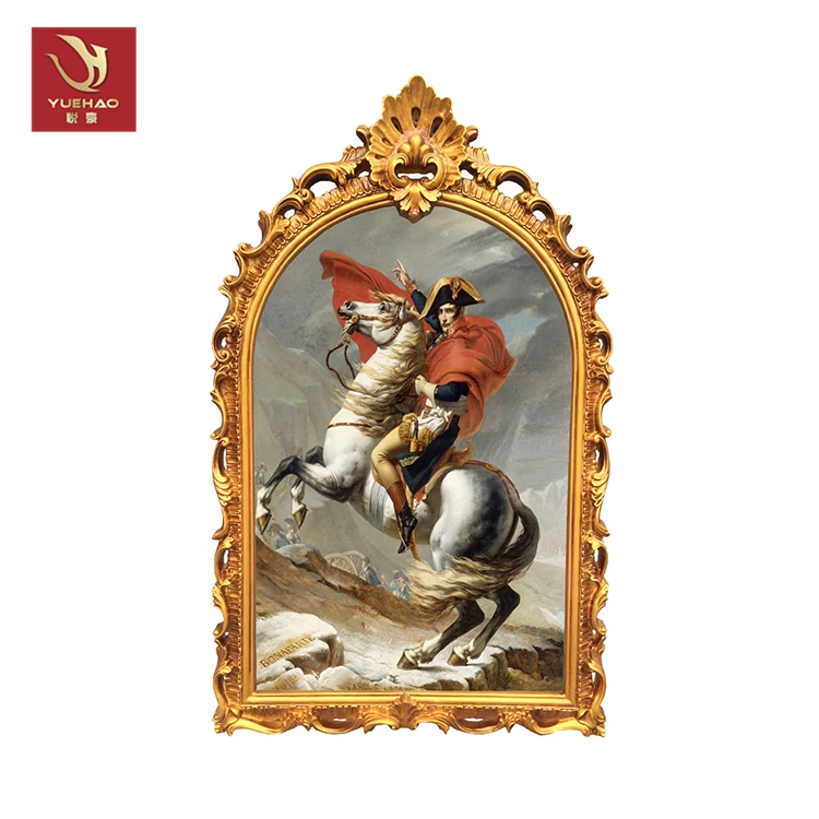 Europe luxurious gold framed bathroom floor leaner mirror