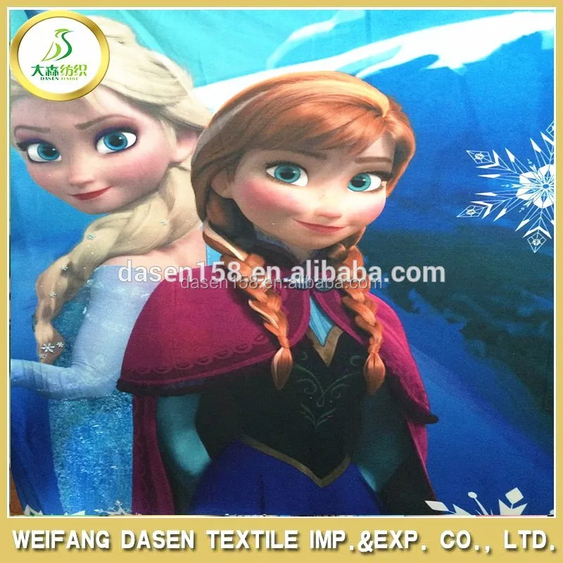 100% cotton reactive print bedding fabric with new frozen land design