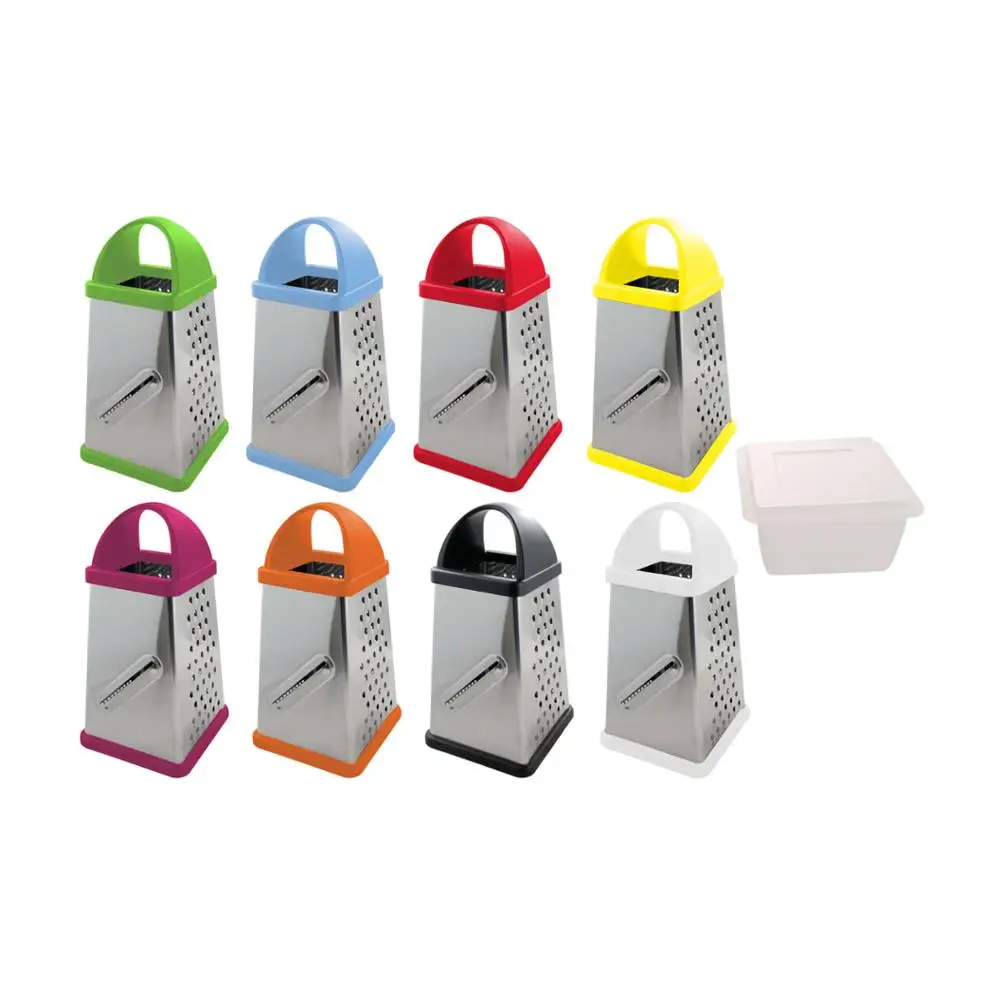 Wholesale 4-SIDES Vegetable Graters with plastic storage box