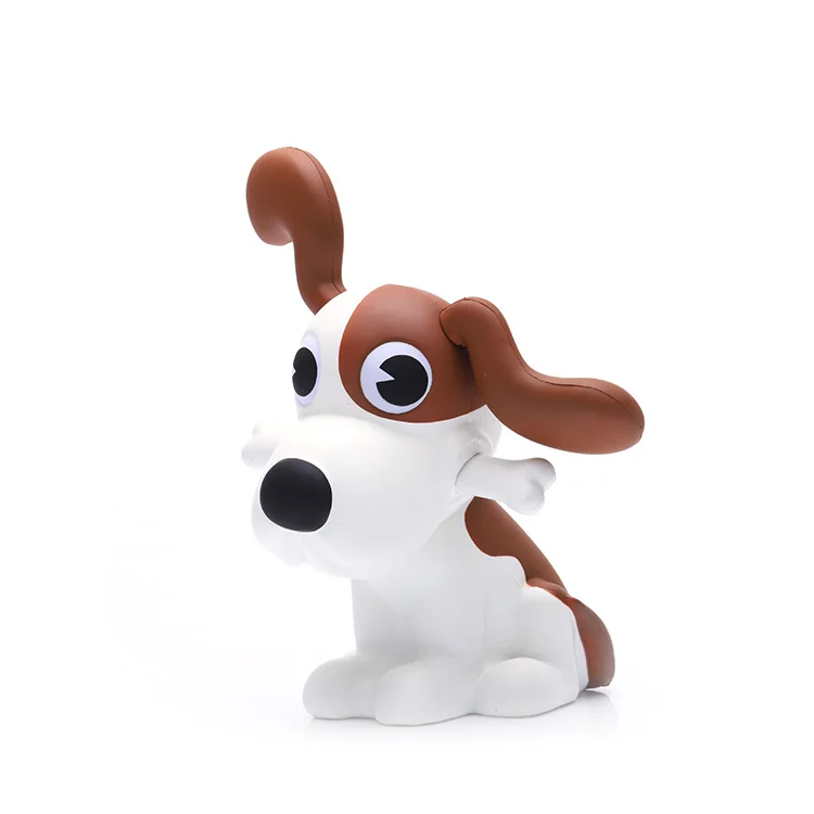 Custom high quality jumbo white dog stress ball animal  pu foam ball toy