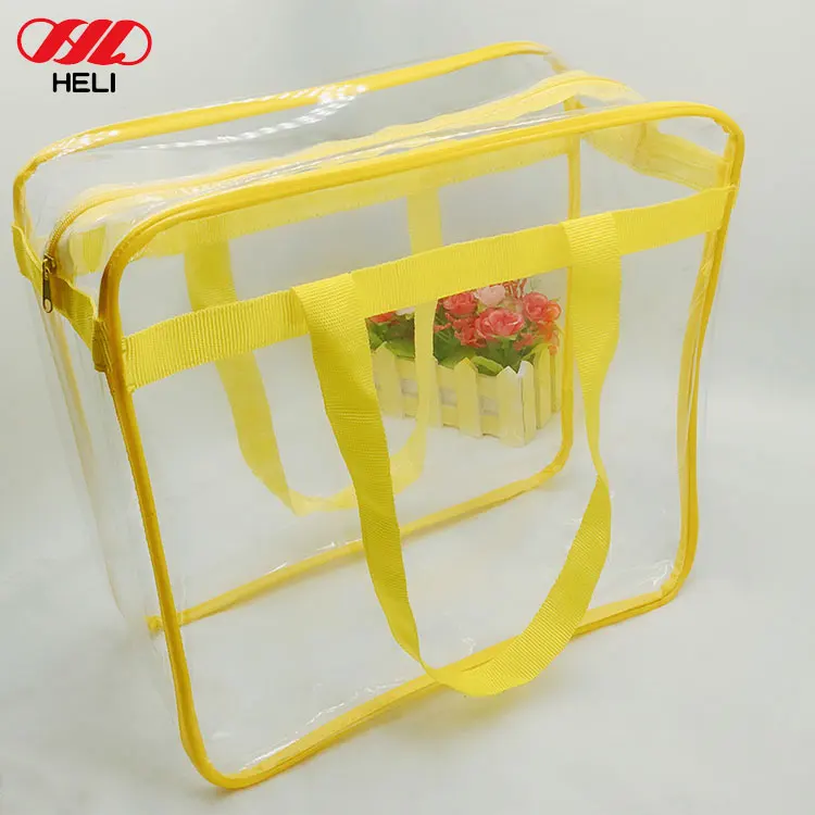 Custom Transparent PVC Plastic Packaging Bag For Blanket With Zipper