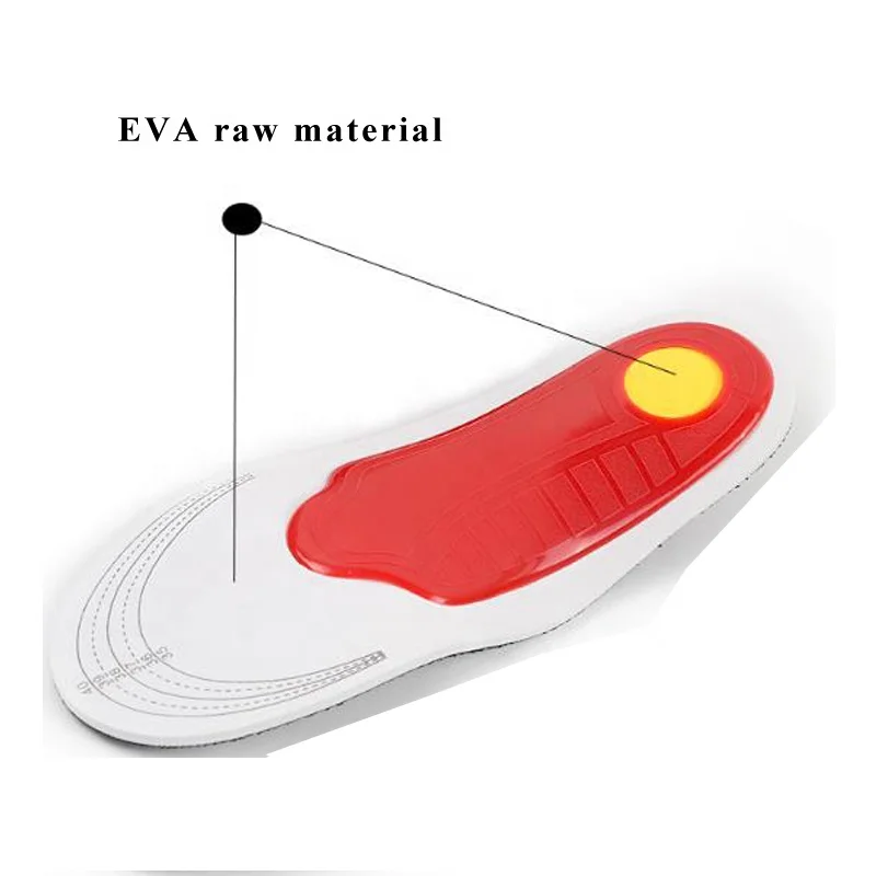 Anti-vibration moderate pressure breathable  arch support unisex adult orthopedic insoles