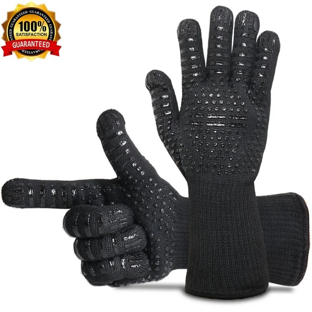 Защитные перчатки для гриля с поворотом на 800 градусов термостойкие духовки сертифицированные EN407 барбекю приготовления пищи выпечки