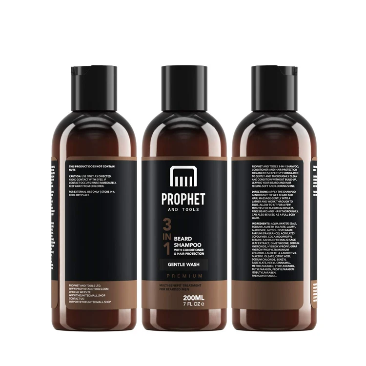 
Hot Selling Organic Beard Wash Anti Itching Smoothing Beard Shampoo 