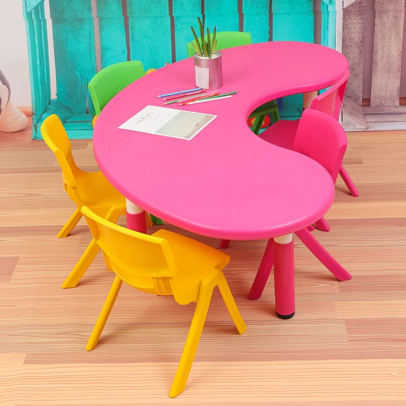 Wholesale school furniture cheap colorful plastic children desks and chairs set