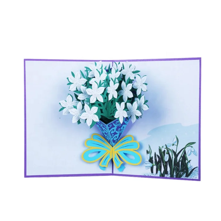 
Eagles Creative Design Custom Flower Shaped Pop Up 3d Greeting Cards 