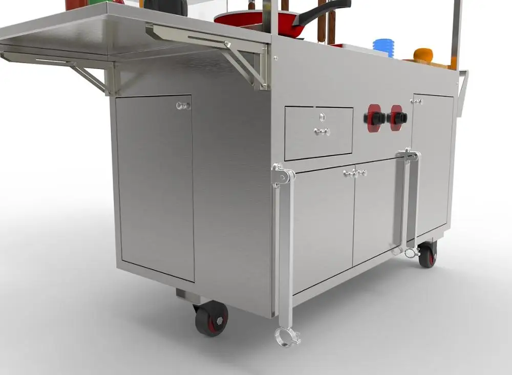 
Bike drive food vending carts 