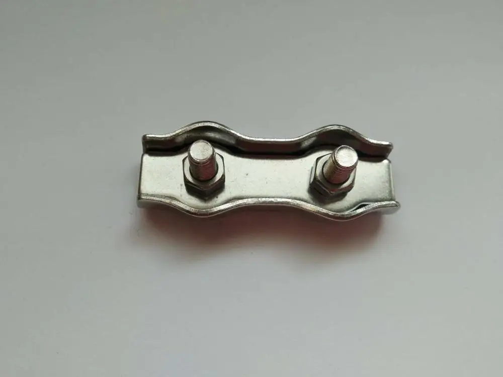 
Stainless steel Douplex clip m2-m12 used in fixing wire rope 
