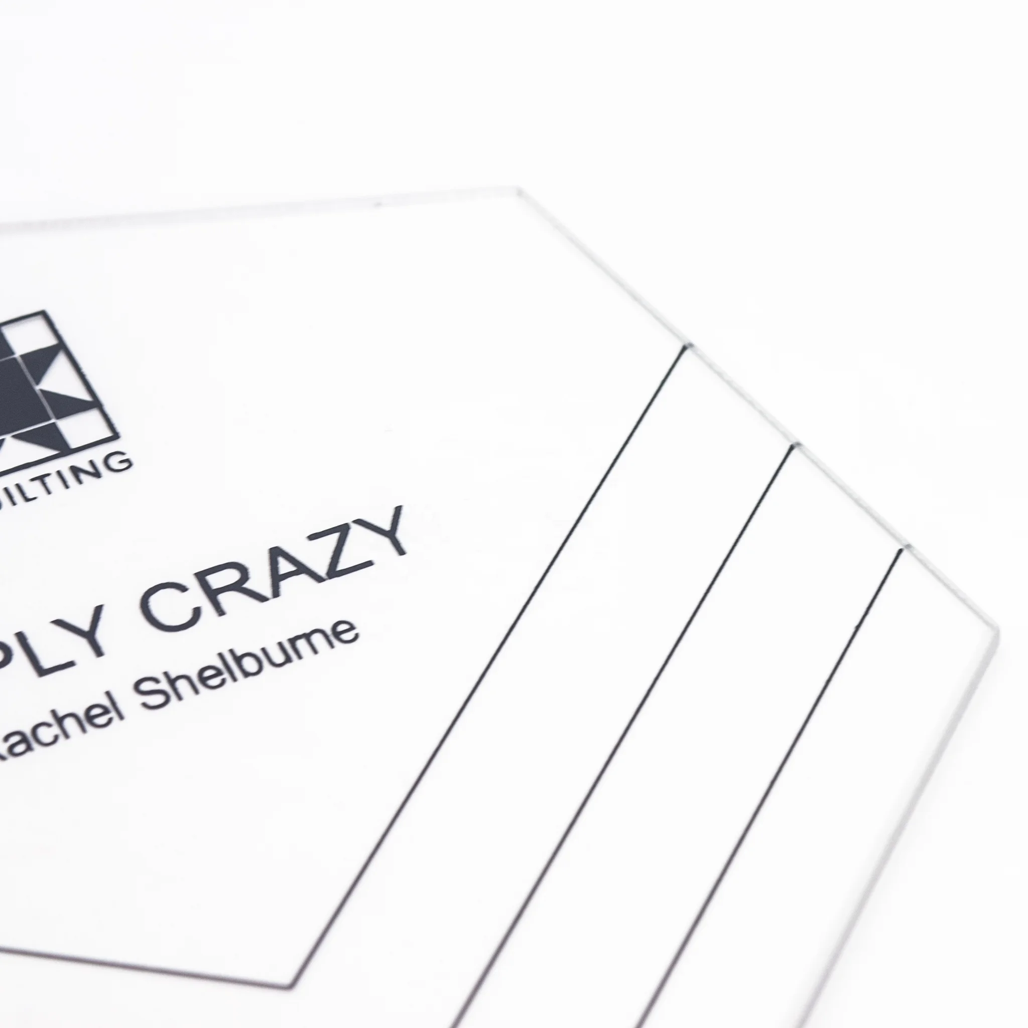 
EZ-02 Acrylic Simply Crazy Template Ruler by Rachel Shelburne Quilting Ruler for Cutting Sewing Tailor Patchwork Supplies 