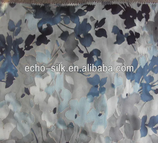Custom design printing silk rayon opal burnout and printing fabric