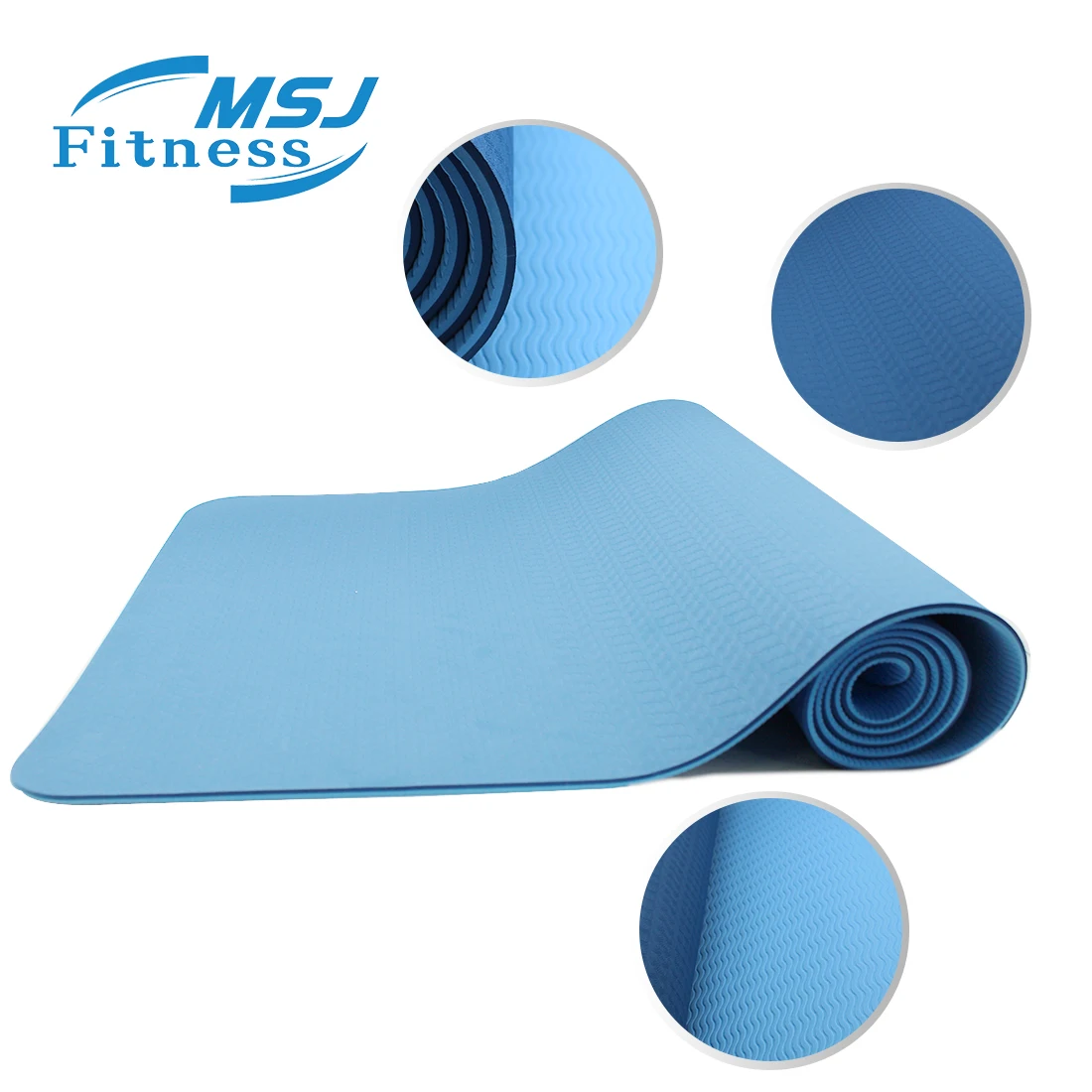 High Quality Eco-Friendly TPE/NBR/EVA/Natural Rubber Yoga Mat with Customized Size