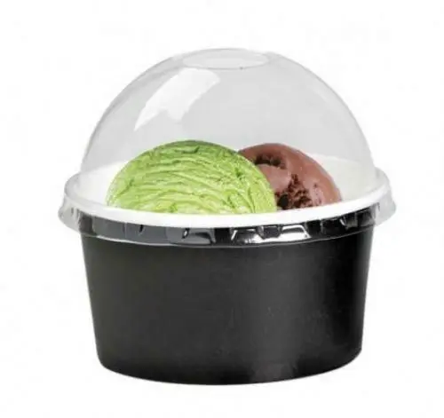 4oz 6oz 8oz Disposable Kraft Ice Cream Container Sundae Paper Ice Cream Cup Bowl Yoghourt Paper Cup