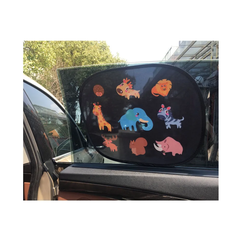 UV Protection Baby Car Sun Shade   Self-Adhesive Sun Shades for Children with Cute Animal Designs