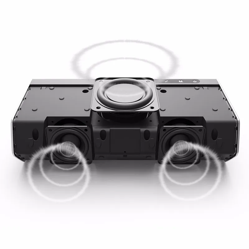 2019 newest wireless speaker 2.1 subwoofer speaker with bass and power bank