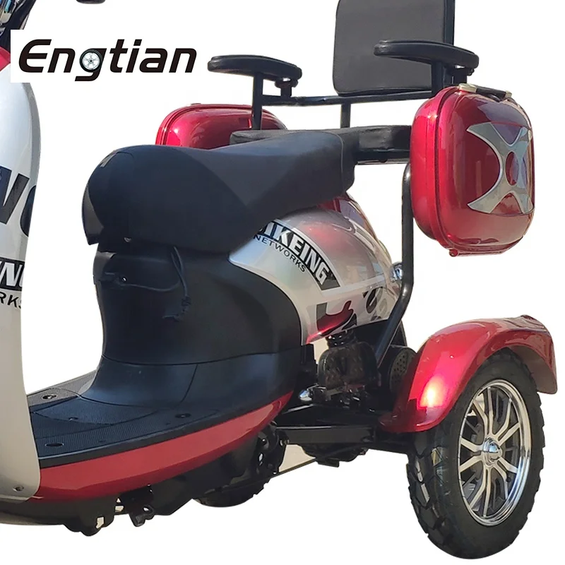 Good quality none fall adult 3 wheel electric tricycle for disability with padals for adults/elderly