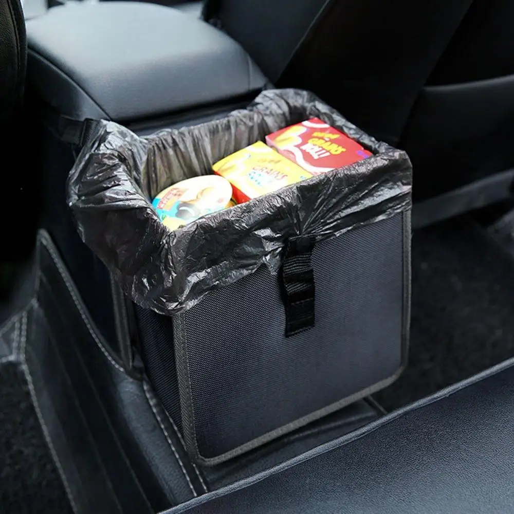 Hanging Car Vehicle Back Seat Headrest Trash Bag Garbage Can