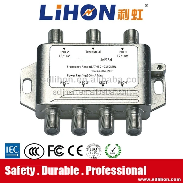 3 в 4 Выход спутниковый мультипереключатель