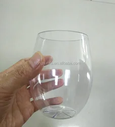 Reusable recycled Unbreakable Plastic Wine glasses