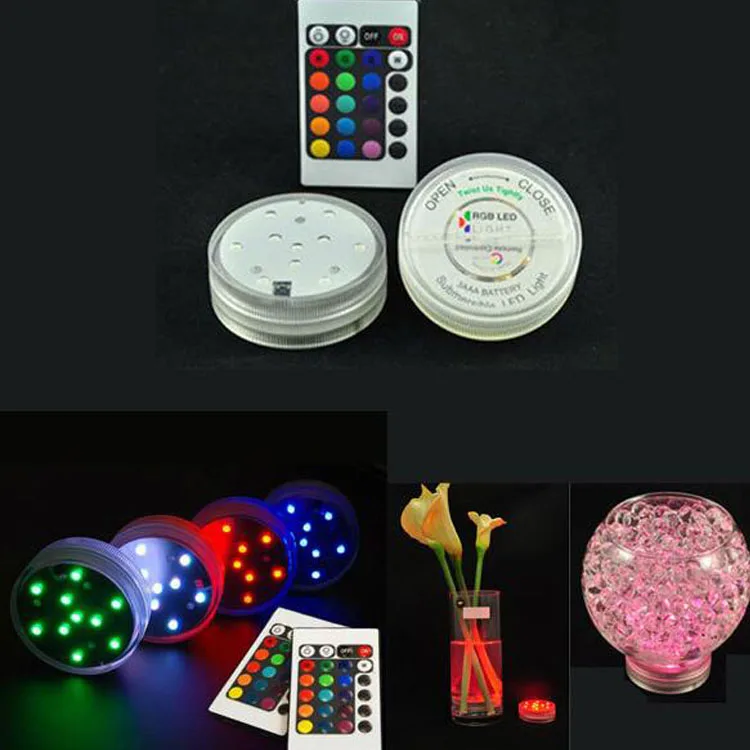 2021 Remote Control LED Lighting Base Event Party Decorative Multi Color Led Light Base  Flower Pots Crystal LED Base Light