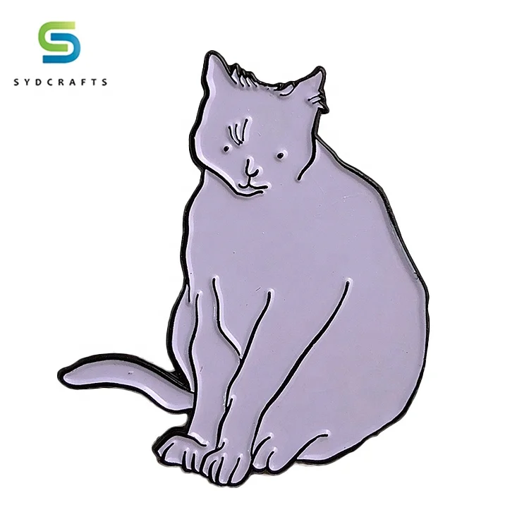 Custom Free Sample Glitter Metal Enamel Cartoon Crazy Pizza Hut Pin Badge