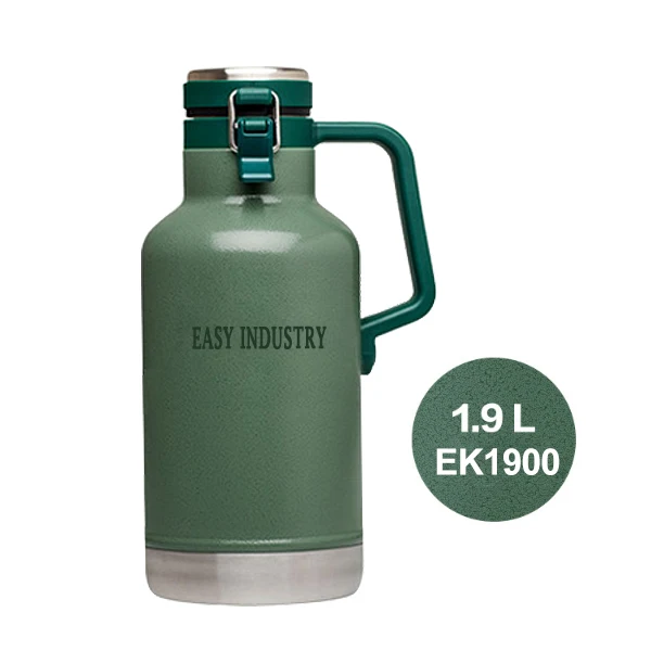  1.9L/64OZ Wholesale 18/8 double wall thermos bottle stainless steel Beer Growler with