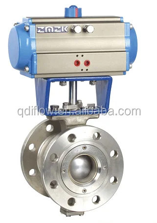 Flanged segment ball valve