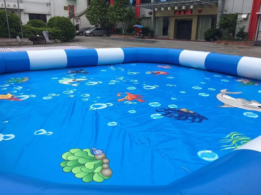 Custom color floating inflatable water ball pool paddle boat  ball inflatable swimming pool