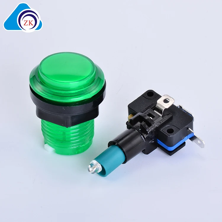 Заводская прямая аркадная пластиковая игровая кнопка, пластиковый Мгновенный кнопочный переключатель