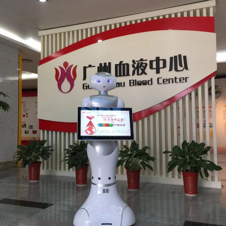 intelligent Humanoid bank consulting and mall center welcome service robot