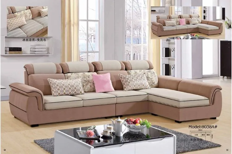 fabric modern sofa set interior furniture mobilier